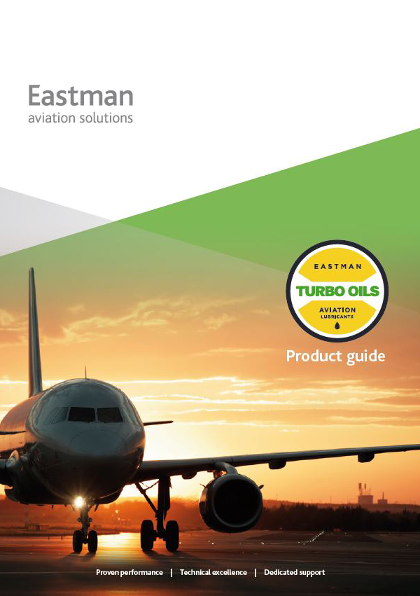Eastman brochure with aircraft image and sunrise behind
