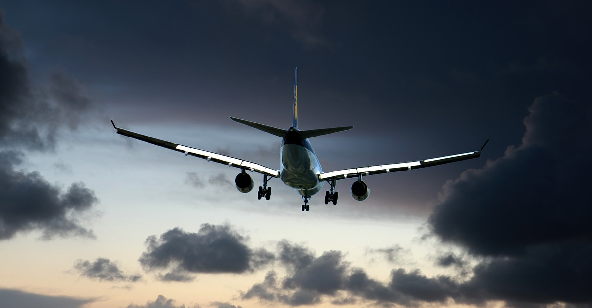 plane in clouds