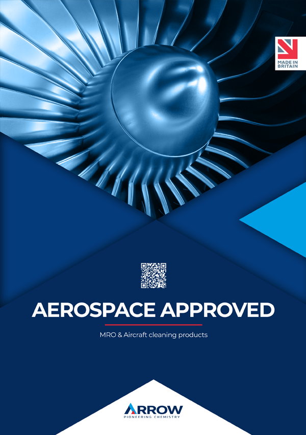 Arrow Aerospace Approvals brochure cover with aero engine