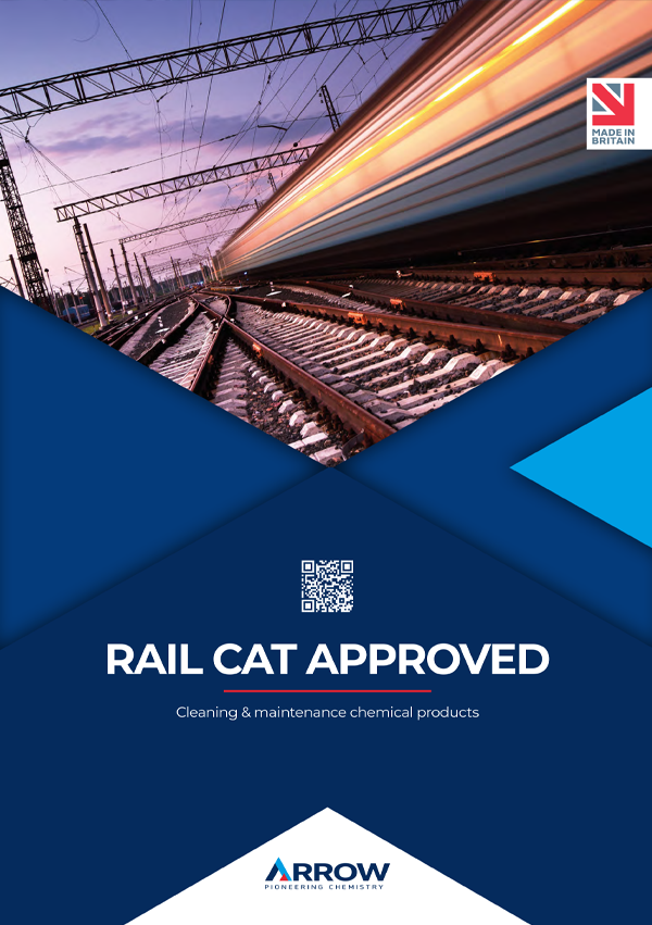 Arrow Rail CAT Approved Brochure cover with image of high speed train