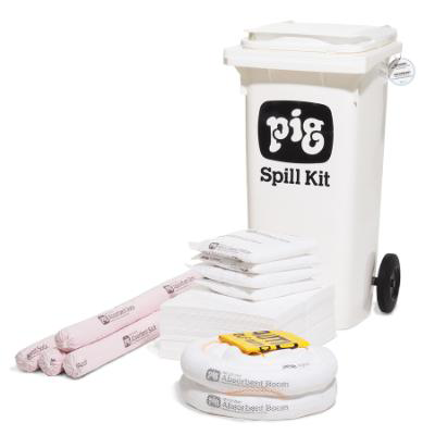 PIG Mobile Container Spill Kit 79.6Lt (For Oil Based Liquids) (Includes Bin)