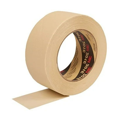 3M - 201+ 2 x 60yd General Use 201+ Masking Tape - 2 in. (W) x 180 ft. (L)  Crepe Masking Tape Roll with Solvent Free Rubber Adhesive Natural:  : Tools & Home Improvement