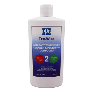 PPG Tex-Whiz Aircraft Windshield Cleaner Type 1 16oz Bottle