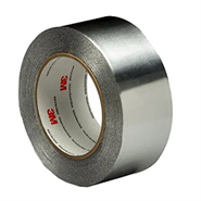 3M 425 Silver Aluminium Foil Tape 0.12mm x 38mm x 55Mt Roll